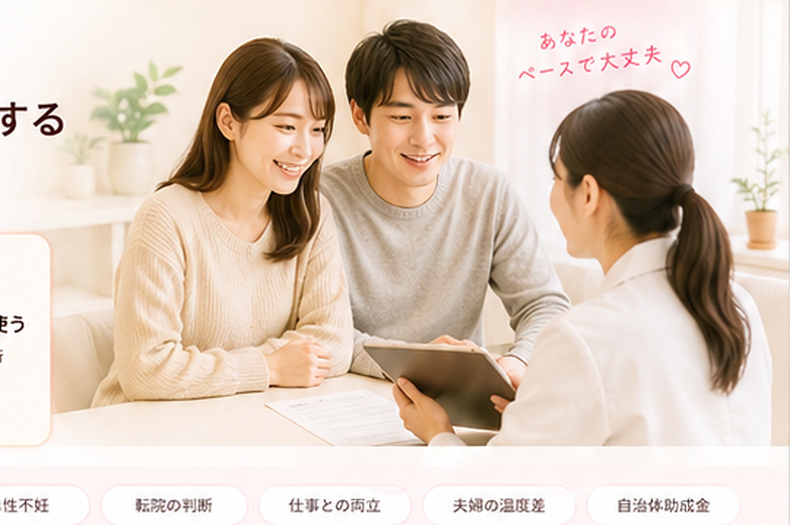 医療者に相談するカップル