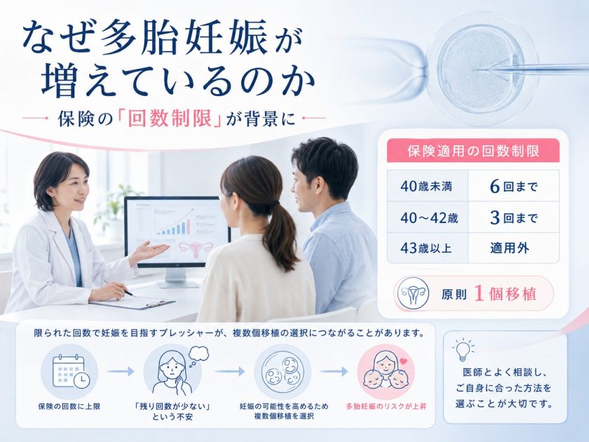 生殖補助医療による多胎妊娠が過去最多～保険適用後に増加傾向、制度設計の見直しが急務
