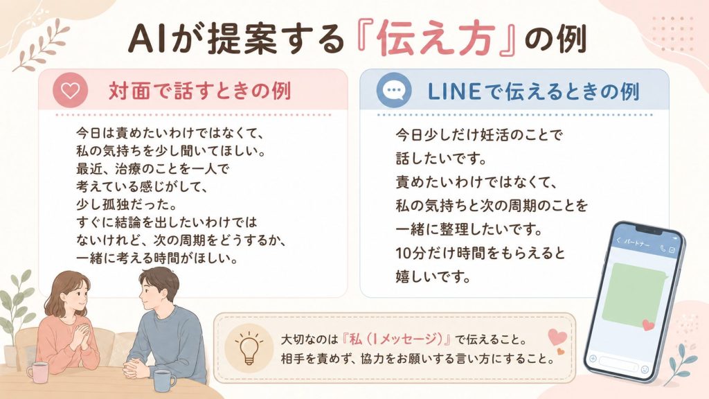 夫婦で妊活テーマを話すための整理GPTのご紹介 5 80ed3b23 e888 46f7 9a37 3fd5d713e5b2 1