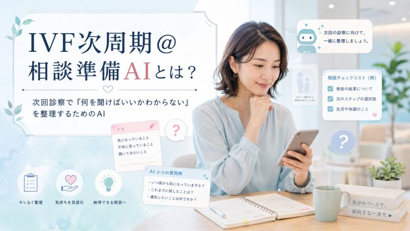 IVF（体外受精）次周期＠相談準備AIとは？